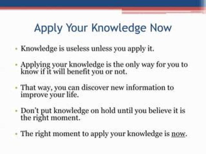 How can you apply your knowledge at your job?
