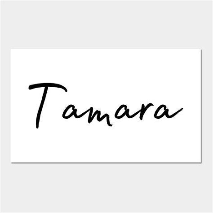 Is Tamara a white name?