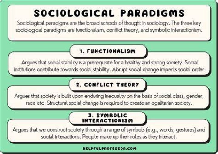 What are the 3 sociological paradigms?