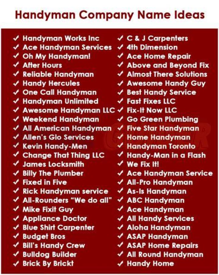 What is a professional name for a handyman?