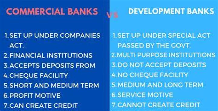What is the difference between commercial banks and financial institutions?